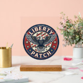 Liberty Patch Patriotisches Patch Stickerei Acrylschild (Hochzeit)