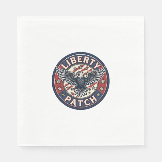 Liberty Patch Patriotisches Patch Stickerei Serviette (Vorderseite)