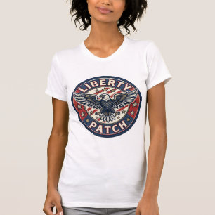 Liberty Patch Patriotisches Patch Stickerei T-Shirt