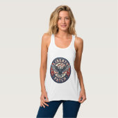 Liberty Patch Patriotisches Patch Stickerei Tank Top (Vorderseite Vollansicht)