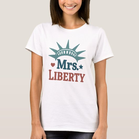 Liberty Patriotic T - Shirt - Funny 4. Juli (Vorderseite)