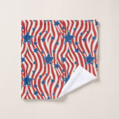 Liberty Patriotisch Badhandtuch Set (Waschlappen)