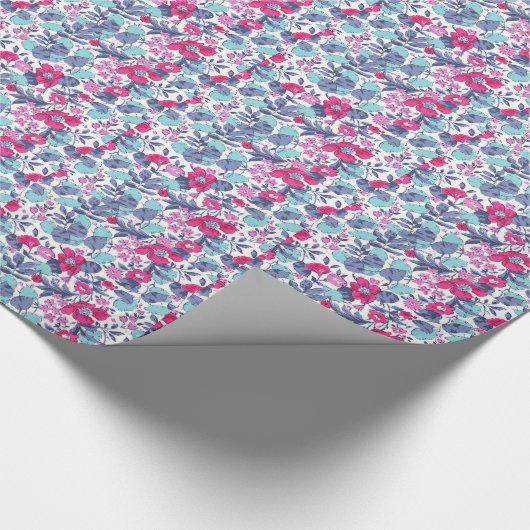 Liberty personalisierbare Blume Vorname Geschenkpapier (Ecke)