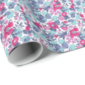 Liberty personalisierbare Blume Vorname Geschenkpapier (Rolleneckpunkt)