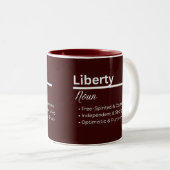 Liberty Personalized Name Coffee Mug Zweifarbige Tasse (VorderseiteRechts)