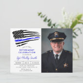 LIBERTY Police Military Retirement Party Einladung (Stehend Vorderseite)