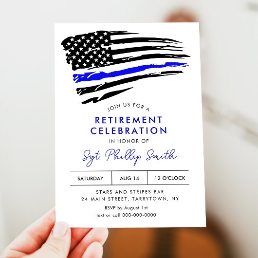 LIBERTY Police Military Retirement Party Einladung