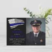 LIBERTY Police Military Retirement Party Einladung (Stehend Vorderseite)