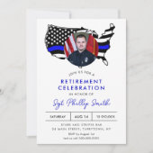 LIBERTY Police Military Retirement Party Einladung (Vorderseite)