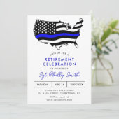 LIBERTY Police Military Retirement Party Einladung (Stehend Vorderseite)