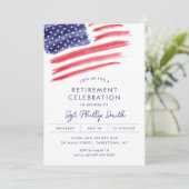 LIBERTY Police Military Retirement Party Einladung (Stehend Vorderseite)