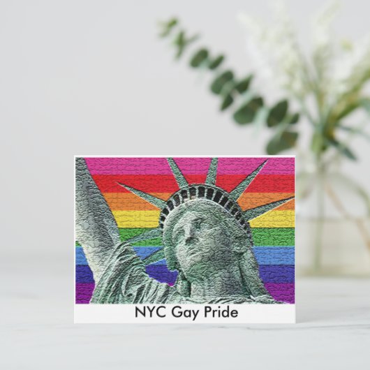 Liberty Pride Postkarte (Stehend Vorderseite)