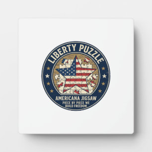 Liberty Puzzle Patriotisches Patriotisches Puzzle  Fotoplatte