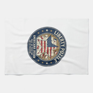 Liberty Puzzle Patriotisches Patriotisches Puzzle  Geschirrtuch
