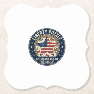 Liberty Puzzle Patriotisches Patriotisches Puzzle Untersetzer