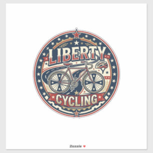Liberty Radfahren Patriotisch Patriotisch Radfahre Aufkleber
