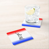 Liberty Red Blue Stripe Rechteckiger Pappuntersetzer (Vor Ort)