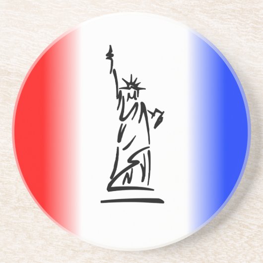 Liberty Red Blue Stripe Untersetzer (Vorne)