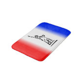 Liberty Red White Stripe Badematte (Schrägansicht)