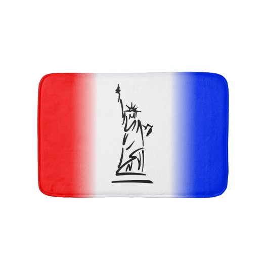 Liberty Red White Stripe Badematte (Vorderseite)