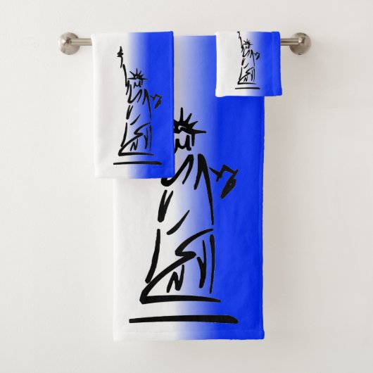 Liberty Red White Stripe Badhandtuch Set (Insitu)