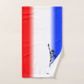 Liberty Red White Stripe Badhandtuch Set (Handtuch)