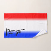 Liberty Red White Stripe Badhandtuch Set (Handtuch)