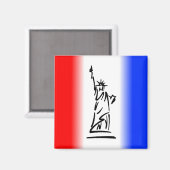 Liberty Red White Stripe Magnet (Vorderseite/Rückseite)