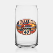 Liberty Road Route 47 doppelseitige Dose Dosenglas (Vorderseite)