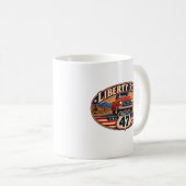 Liberty Road Route 47 Doppelseitige Kaffeetasse (VorderseiteRechts)
