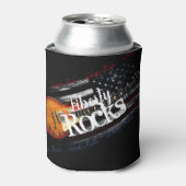 LIBERTY ROCKS Vintage amerikanische Flagge Dosenkühler (Kanne Vorderseite)
