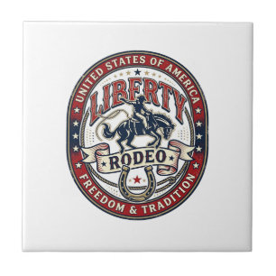 Liberty Rodeo Patriotisch Patriotisches Rodeo West Fliese