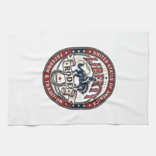 Liberty Rodeo Patriotisch Patriotisches Rodeo West Geschirrtuch