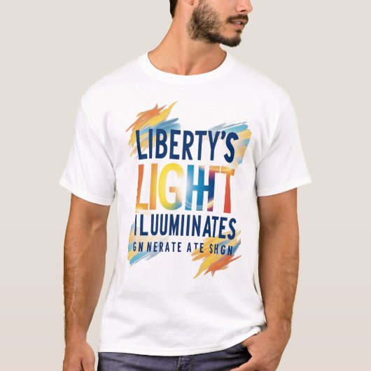 Liberty’s Light Illuminates – Modern Inspiration T-Shirt (Vorderseite)
