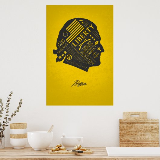 LIBERTY SERIES - Thomas Jefferson Abstrakt Thought Poster (Küche)