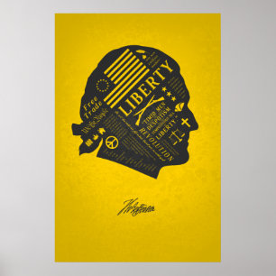 LIBERTY SERIES - Thomas Jefferson Abstrakt Thought Poster