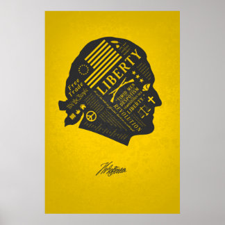 LIBERTY SERIES - Thomas Jefferson Abstrakt Thought Poster