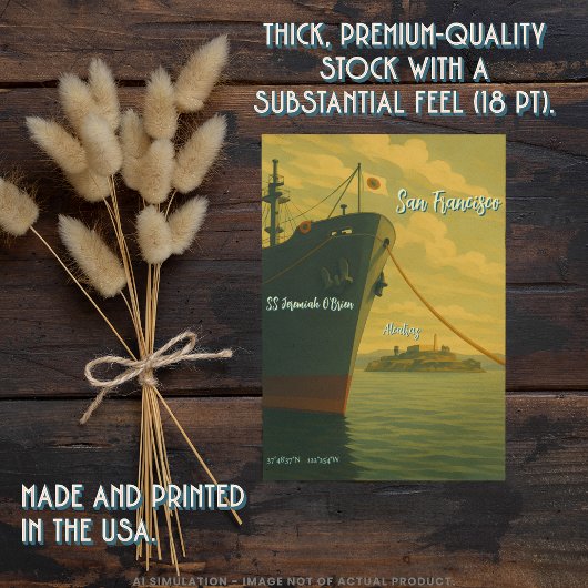 Liberty Ship SS Jeremiah O'Brien | Alcatraz Travel Postkarte