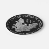 Liberty Silver Dollar Schwanz 2006 Pappteller (Schrägansicht)