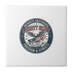 Liberty Skate Patriotisches Patriotes Skateboard V Fliese