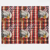 Liberty Soars Blanket Eagle and Flag Home Gift Fleecedecke (Vorderseite (Horizontal))