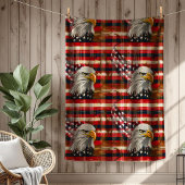 Liberty Soars Blanket Eagle and Flag Home Gift Fleecedecke