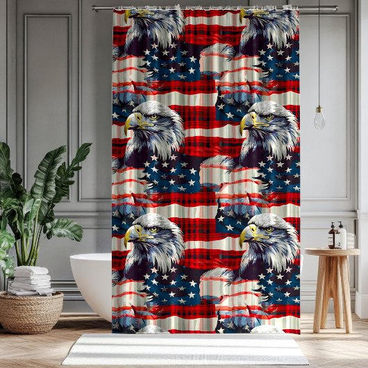 Liberty Soars Curtain Eagle Pride for Your Home Duschvorhang