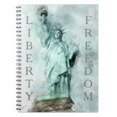 Liberty Spiral-gebundene Notebook-Statue Notizblock (Vorderseite)