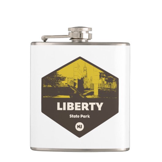 Liberty Staat Park New Jersey Flachmann (Vorderseite)