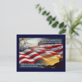 Liberty Star-Spangled Banner Postkarte (Stehend Vorderseite)