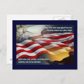 Liberty Star-Spangled Banner Postkarte (Vorne/Hinten)