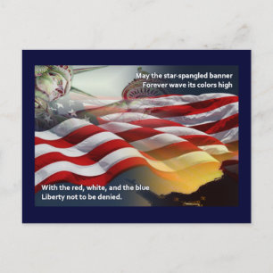 Liberty Star-Spangled Banner Postkarte