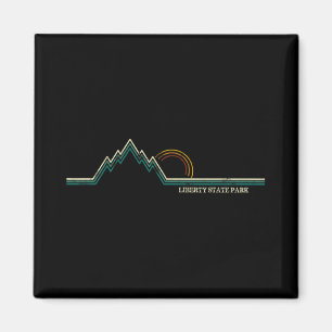 Liberty State Park New Jersey Berg Retro Magnet