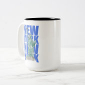 Liberty Statue New York Zweifarbige Tasse (Vorderseite Links)